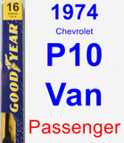 Passenger Wiper Blade for 1974 Chevrolet P10 Van - Premium