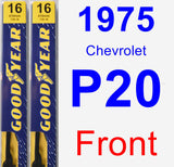 Front Wiper Blade Pack for 1975 Chevrolet P20 - Premium