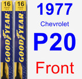 Front Wiper Blade Pack for 1977 Chevrolet P20 - Premium