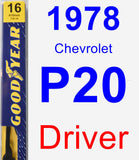 Driver Wiper Blade for 1978 Chevrolet P20 - Premium