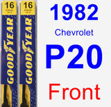 Front Wiper Blade Pack for 1982 Chevrolet P20 - Premium