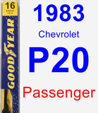 Passenger Wiper Blade for 1983 Chevrolet P20 - Premium