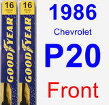 Front Wiper Blade Pack for 1986 Chevrolet P20 - Premium