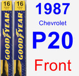 Front Wiper Blade Pack for 1987 Chevrolet P20 - Premium