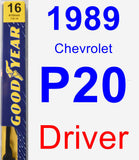 Driver Wiper Blade for 1989 Chevrolet P20 - Premium