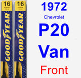 Front Wiper Blade Pack for 1972 Chevrolet P20 Van - Premium