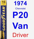 Driver Wiper Blade for 1974 Chevrolet P20 Van - Premium