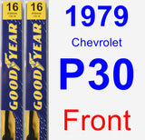 Front Wiper Blade Pack for 1979 Chevrolet P30 - Premium