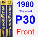 Front Wiper Blade Pack for 1980 Chevrolet P30 - Premium