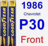 Front Wiper Blade Pack for 1986 Chevrolet P30 - Premium