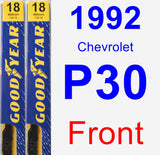 Front Wiper Blade Pack for 1992 Chevrolet P30 - Premium