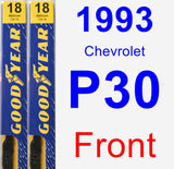 Front Wiper Blade Pack for 1993 Chevrolet P30 - Premium