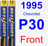 Front Wiper Blade Pack for 1995 Chevrolet P30 - Premium