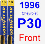 Front Wiper Blade Pack for 1996 Chevrolet P30 - Premium