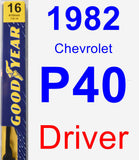 Driver Wiper Blade for 1982 Chevrolet P40 - Premium