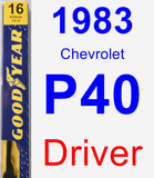 Driver Wiper Blade for 1983 Chevrolet P40 - Premium