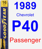 Passenger Wiper Blade for 1989 Chevrolet P40 - Premium