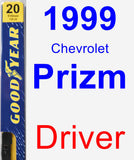 Driver Wiper Blade for 1999 Chevrolet Prizm - Premium