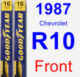 Front Wiper Blade Pack for 1987 Chevrolet R10 - Premium