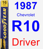 Driver Wiper Blade for 1987 Chevrolet R10 - Premium