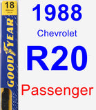 Passenger Wiper Blade for 1988 Chevrolet R20 - Premium