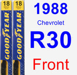 Front Wiper Blade Pack for 1988 Chevrolet R30 - Premium