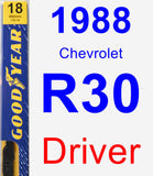 Driver Wiper Blade for 1988 Chevrolet R30 - Premium