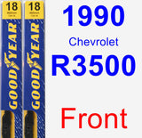 Front Wiper Blade Pack for 1990 Chevrolet R3500 - Premium