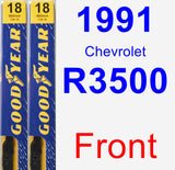 Front Wiper Blade Pack for 1991 Chevrolet R3500 - Premium