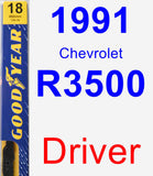 Driver Wiper Blade for 1991 Chevrolet R3500 - Premium