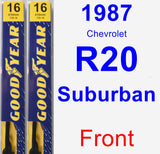 Front Wiper Blade Pack for 1987 Chevrolet R20 Suburban - Premium