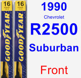 Front Wiper Blade Pack for 1990 Chevrolet R2500 Suburban - Premium