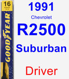 Driver Wiper Blade for 1991 Chevrolet R2500 Suburban - Premium