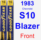 Front Wiper Blade Pack for 1983 Chevrolet S10 Blazer - Premium