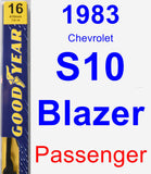 Passenger Wiper Blade for 1983 Chevrolet S10 Blazer - Premium