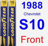Front Wiper Blade Pack for 1988 Chevrolet S10 - Premium