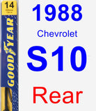 Rear Wiper Blade for 1988 Chevrolet S10 - Premium