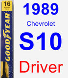Driver Wiper Blade for 1989 Chevrolet S10 - Premium