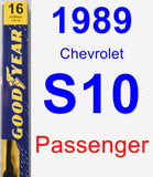 Passenger Wiper Blade for 1989 Chevrolet S10 - Premium