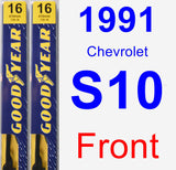 Front Wiper Blade Pack for 1991 Chevrolet S10 - Premium