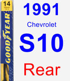 Rear Wiper Blade for 1991 Chevrolet S10 - Premium