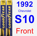 Front Wiper Blade Pack for 1992 Chevrolet S10 - Premium