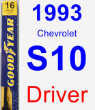 Driver Wiper Blade for 1993 Chevrolet S10 - Premium