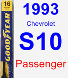Passenger Wiper Blade for 1993 Chevrolet S10 - Premium