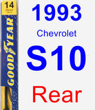 Rear Wiper Blade for 1993 Chevrolet S10 - Premium