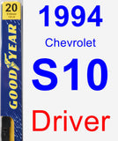 Driver Wiper Blade for 1994 Chevrolet S10 - Premium