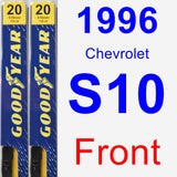 Front Wiper Blade Pack for 1996 Chevrolet S10 - Premium