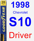 Driver Wiper Blade for 1998 Chevrolet S10 - Premium