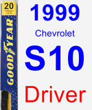 Driver Wiper Blade for 1999 Chevrolet S10 - Premium