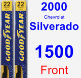 Front Wiper Blade Pack for 2000 Chevrolet Silverado 1500 - Premium